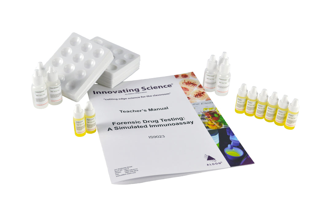 Innovating Science Forensic Drug Testing: A Simulated Immunassay (Materials for 15 Groups)