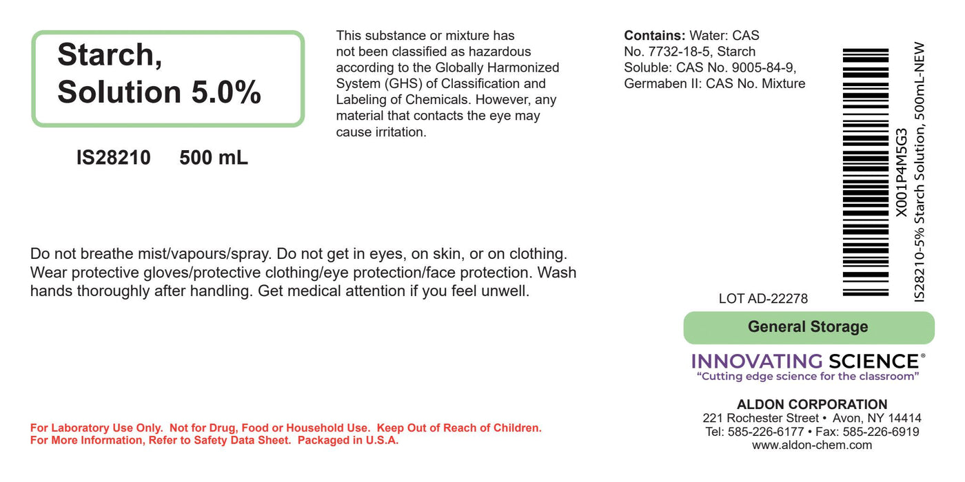 5% Starch Solution, 500mL - The Curated Chemical Collection