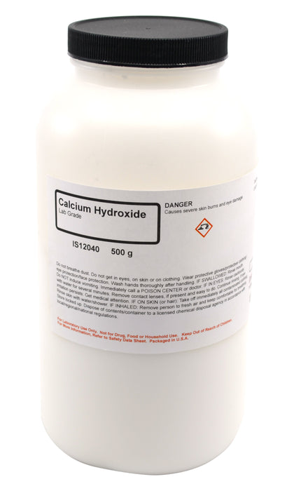 Calcium Hydroxide, 500g - Lab-Grade - The Curated Chemical Collection