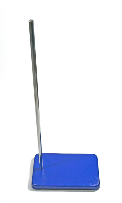 Rectangular Retort Base & Rod Set - 8"x5" Base, 19.8" Rod - Steel