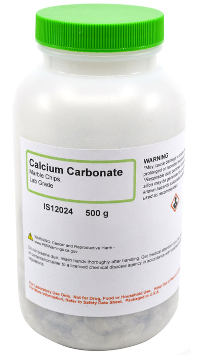 Calcium Carbonate, 500g - Lab-Grade - The Curated Chemical Collection