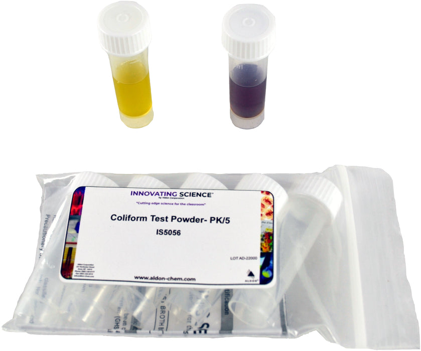 5-Tube Coliform Water Test Powder Kit for Drinking Water, Wells, Ponds and Streams