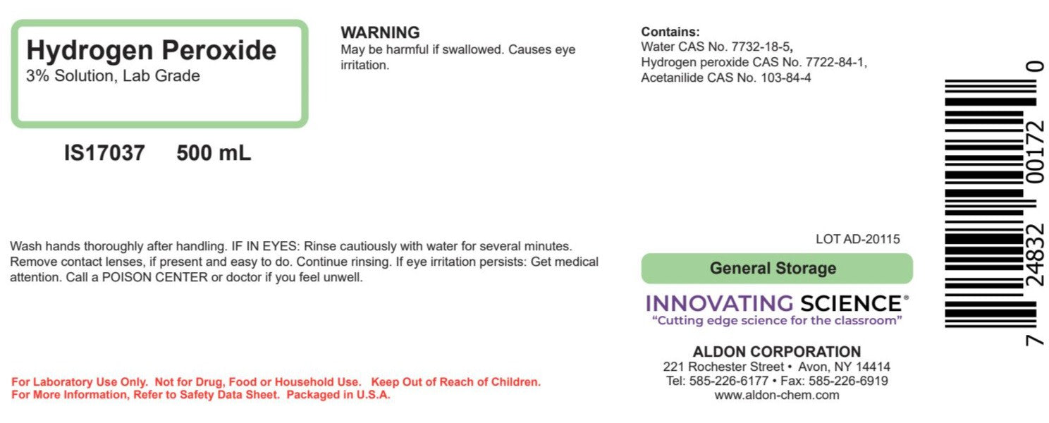 3% Hydrogen Peroxide, 500mL - Lab-Grade - The Curated Chemical Collection