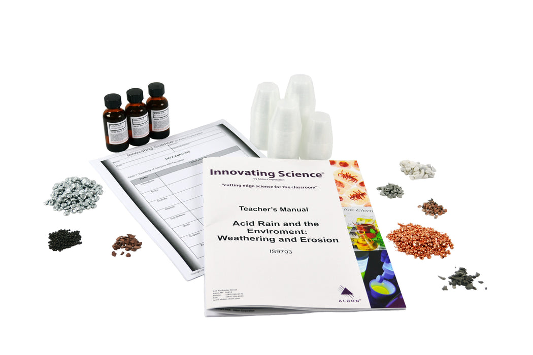 Environmental Chemistry: Acid Rain, Weathering, and Erosion Hands-On Kit - Includes Materials for 15 Groups of Students