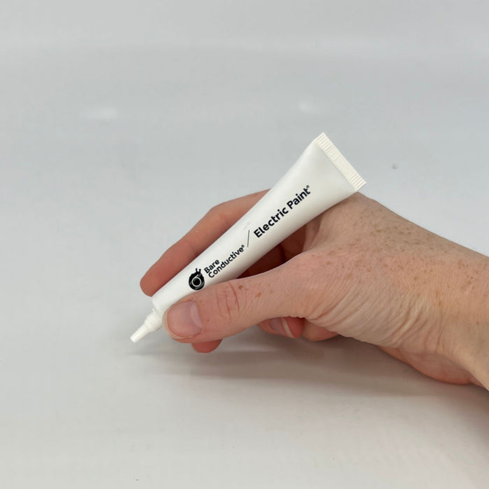 Bare Conductive Electric Paint 10mL Squeeze Tube - Non-Toxic, Water-Based, Electrically Conductive Paint for Cold Soldering, Circuit Painting, Prototyping, and Interactive Projects - Black