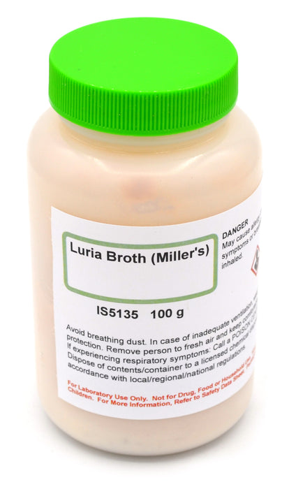Luria (Miller?ó?é¼?äós) Broth Powder, 100g ?ó?é¼?ǣ Nutritionally Rich Molecular Biology Broth - Innovating Science