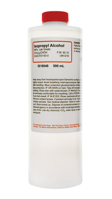 99% Isopropyl Alcohol, 500mL - Lab-Grade - The Curated Chemical Collection