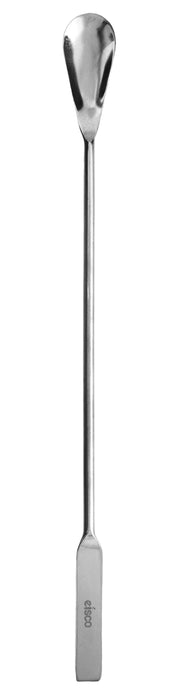 6PK Lab Spatula Spoon, 9" - Stainless Steel - Flat End & Scoop End