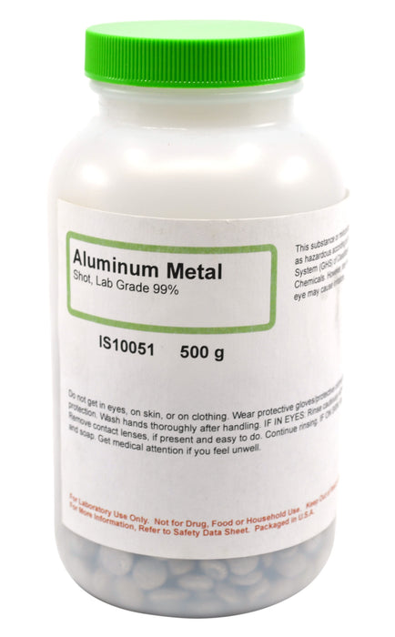 99% Aluminum Metal Shot, 500g - The Curated Chemical Collection