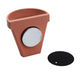 potbuddy magnetic plant pot with steel mounting disc