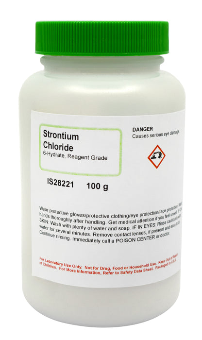 Strontium Chloride, 100g - 6-Hydrate - Reagent-Grade - The Curated Chemical Collection