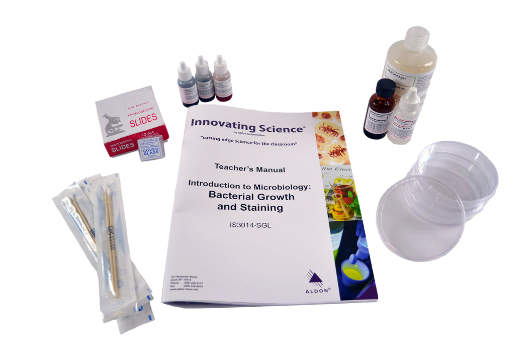 Kit, Introduction to Microbiology: Bacterial Growth & Staining - Materials For 5 Setups