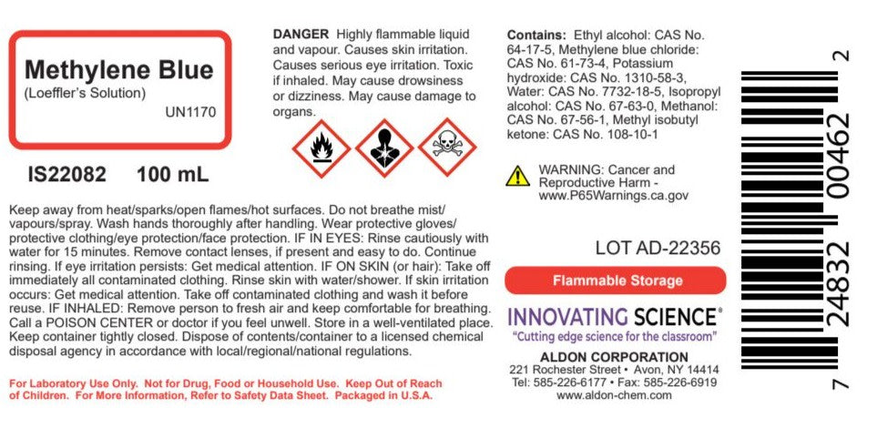 Methylene Blue (Loeffler's) Solution, 100mL - The Curated Chemical Collection