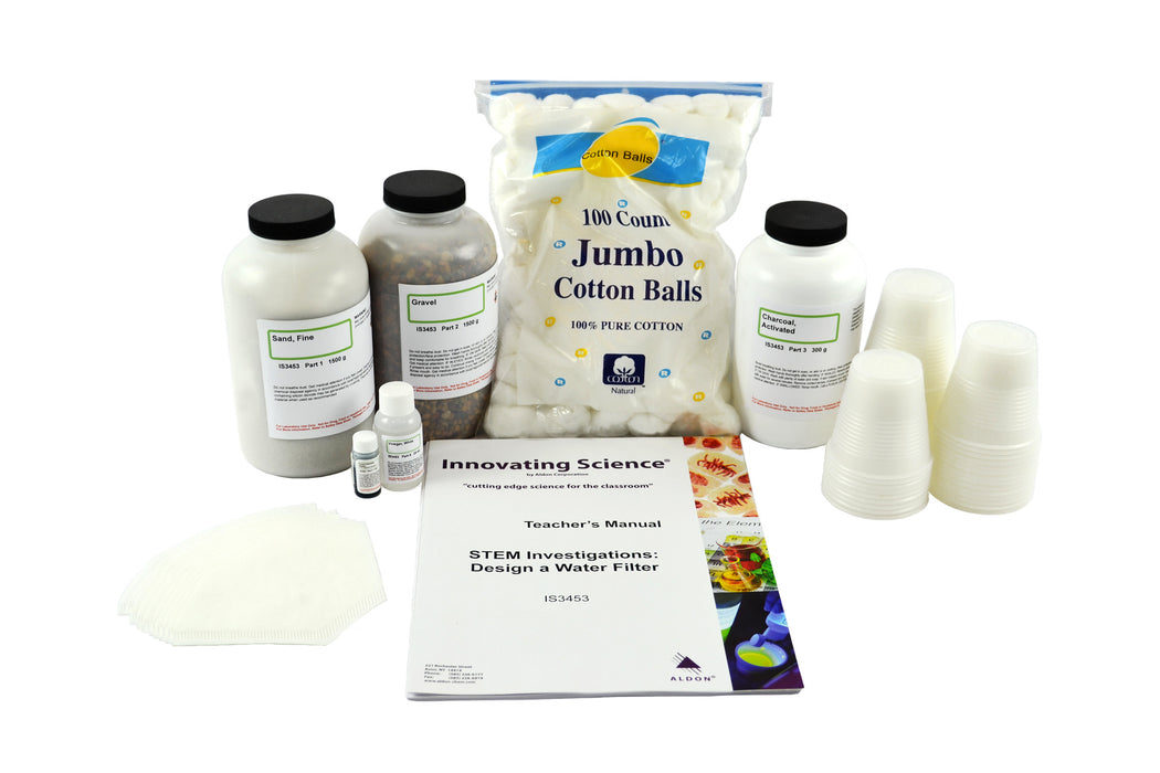 Innovating Science STEM Investigations: Design a Water Filter (Materials for 15 Groups)