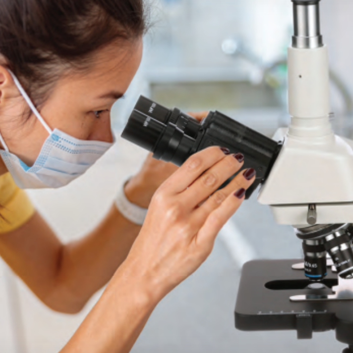 Microscope EXC-120 - Binocular Head, 40-1000X Magnification, Achromat Objectives, Mechanical Stage, Iris Diaphragm