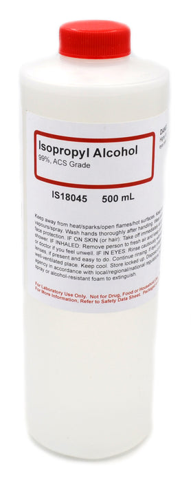 99% Isopropyl Alcohol, 500mL - ACS-Grade - The Curated Chemical Collection
