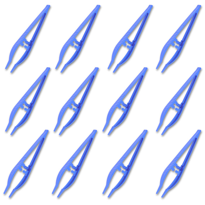 12PK Forceps/Tweezers, 5" - Disposable