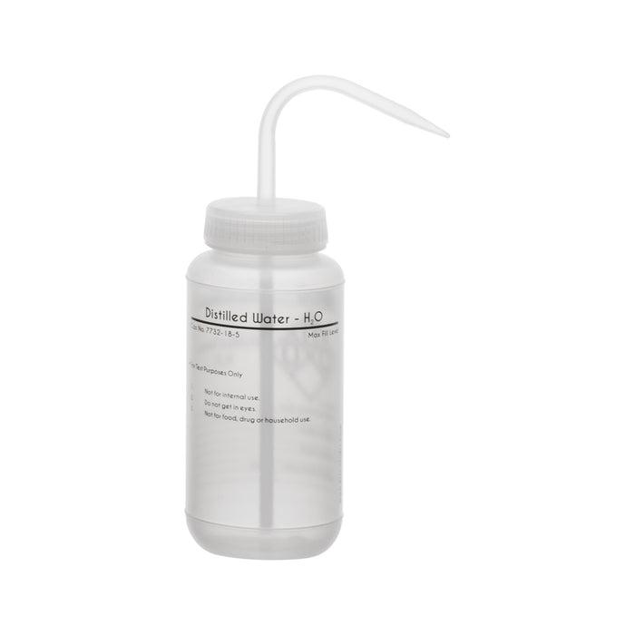 Distilled Water Wash Bottle, 500ml - Polyethylene - One Color