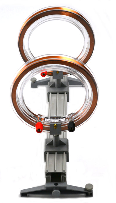 Eisco Labs Helmholtz Coils on base. 400 turns of copper wire on 150mm diameter form