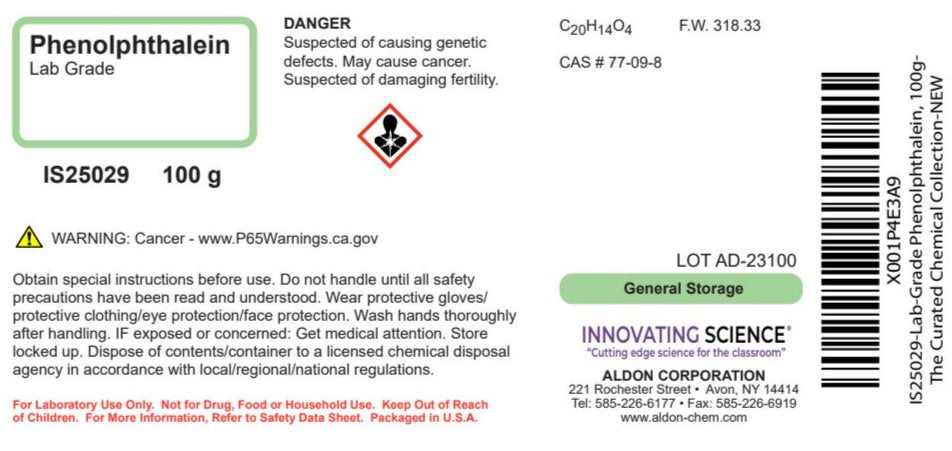 Phenolphthalein, 100g - Lab-Grade - The Curated Chemical Collection