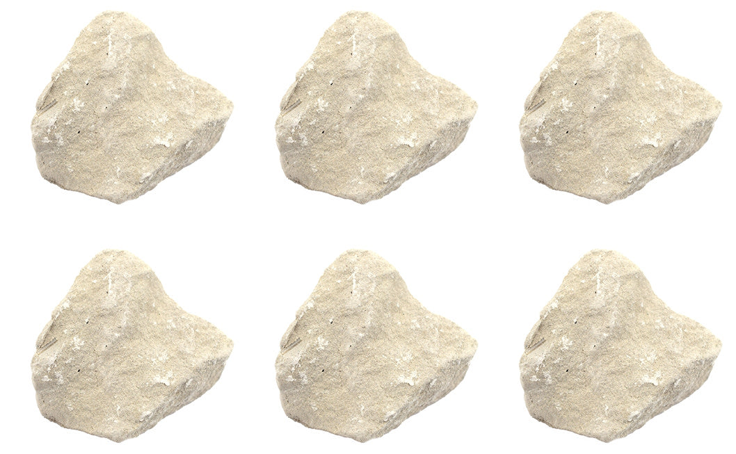 6PK Raw Limestone Chalk, Sedimentary Rock Specimens - Approx. 1" - Geologist Selected & Hand Processed - Great for Science Classrooms - Class Pack - Eisco Labs