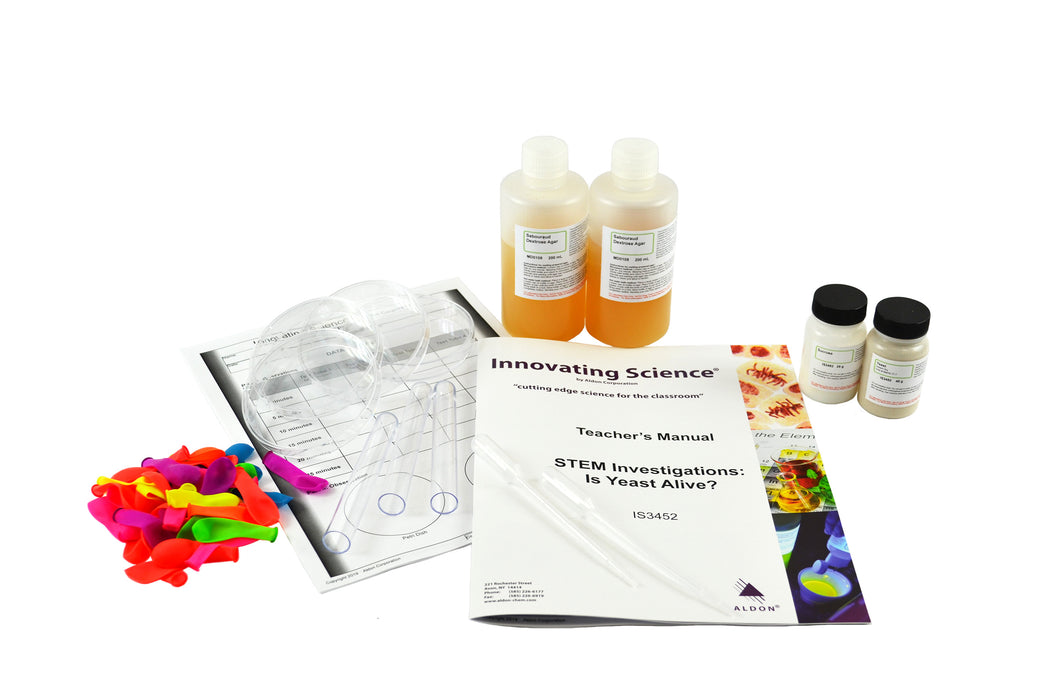 Innovating Science STEM Investigations: Is Yeast Alive? (Materials for 15 Groups)