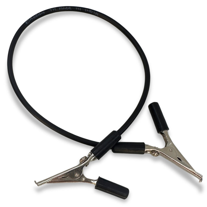 Eisco Labs Black 4mm Connecting Leads - Alligator Clips - 300mm Length