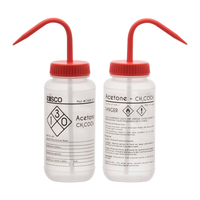 Acetone Wash Bottle, 500ml - Polyethylene - One Color