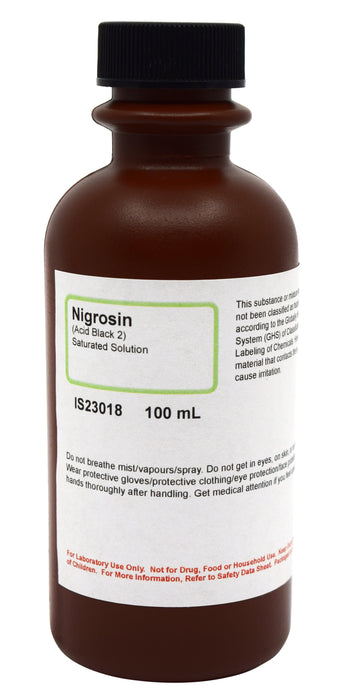 Nigrosin Saturated Solution (Acid Black 2), 100mL - The Curated Chemical Collection