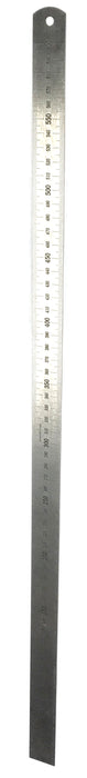 Stainless Steel 60cm Ruler with Stamped mm and cm Graduations - Eisco Labs