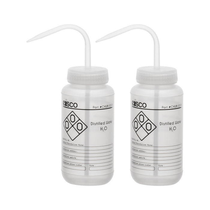 2PK Distilled Water Wash Bottles, 500ml - Polyethylene - One Color