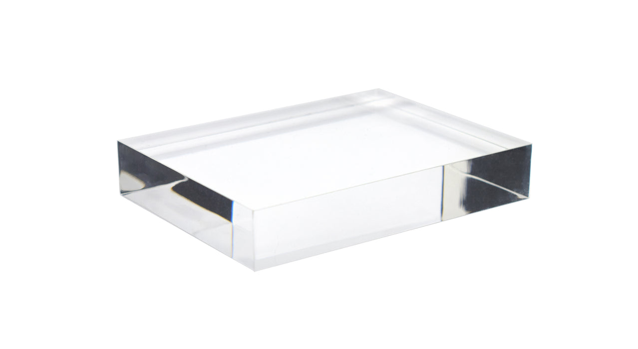 Rectangular Refraction Block, 100mm x 75mm x 18mm - Acrylic