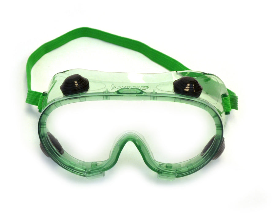 Protective Rubber Apron with 14" Rubber Gloves and Green Vented Goggles - Eisco Labs
