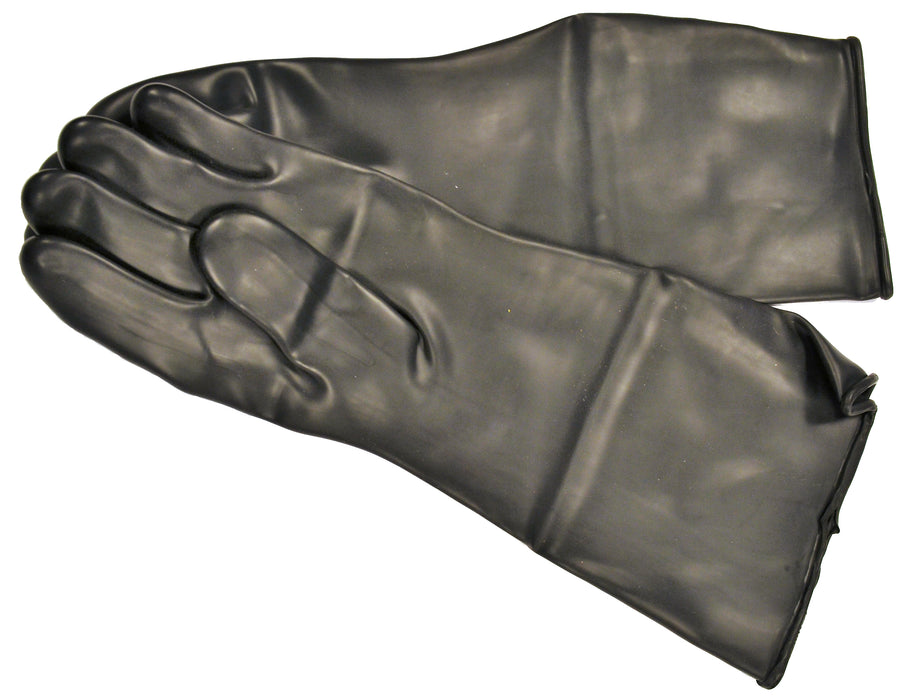 Protective Rubber Apron with 14" Rubber Gloves and Green Vented Goggles - Eisco Labs