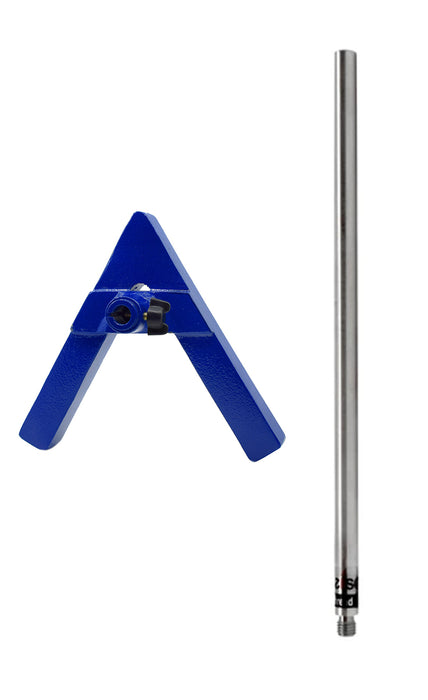 A-Shaped Retort Base & Rod Set - 8.5"x8.5" Base, 23.6" Rod - Steel