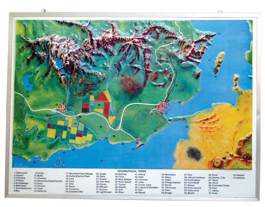 Model Geographical Terms, size 75x100cm.
