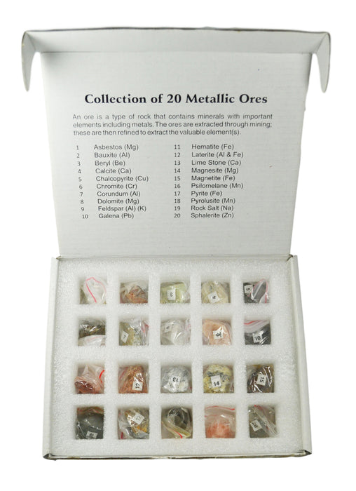 Set of 20 Metallic Ores