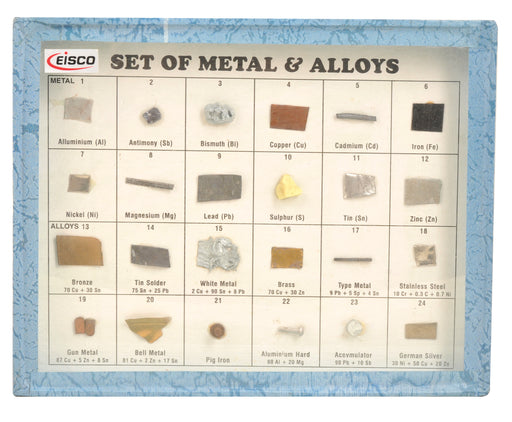 Set of 24 Metal & Alloys, Cardboard Box