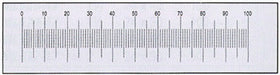 Eyepiece Graticules, Vertical scale length 10x0.1mm, Dia 19mm
