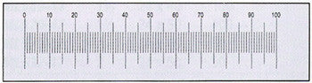 Eyepiece Graticules, Vertical scale length 10x0.1mm, Dia 19mm
