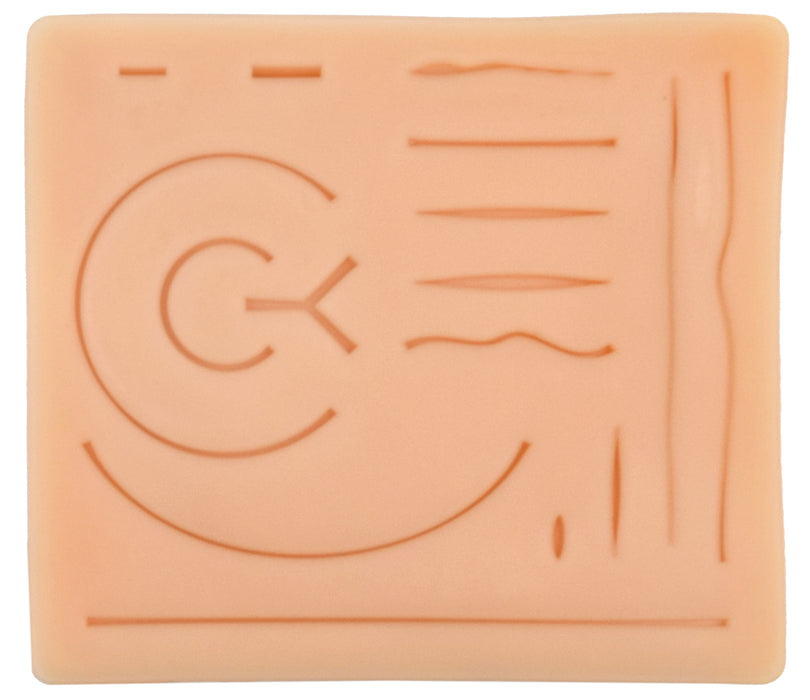 Practice Suture Pad - Premium, Life-Like Plastic Suture Pad with Common Cuts & Lacerations - Designed by Physicians - Eisco Labs