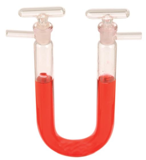 Absorption Tube, Calcium Chloride U-form Stoppered, L 125mm, Dia 20mm, Borosilicate glass - hBARSCI