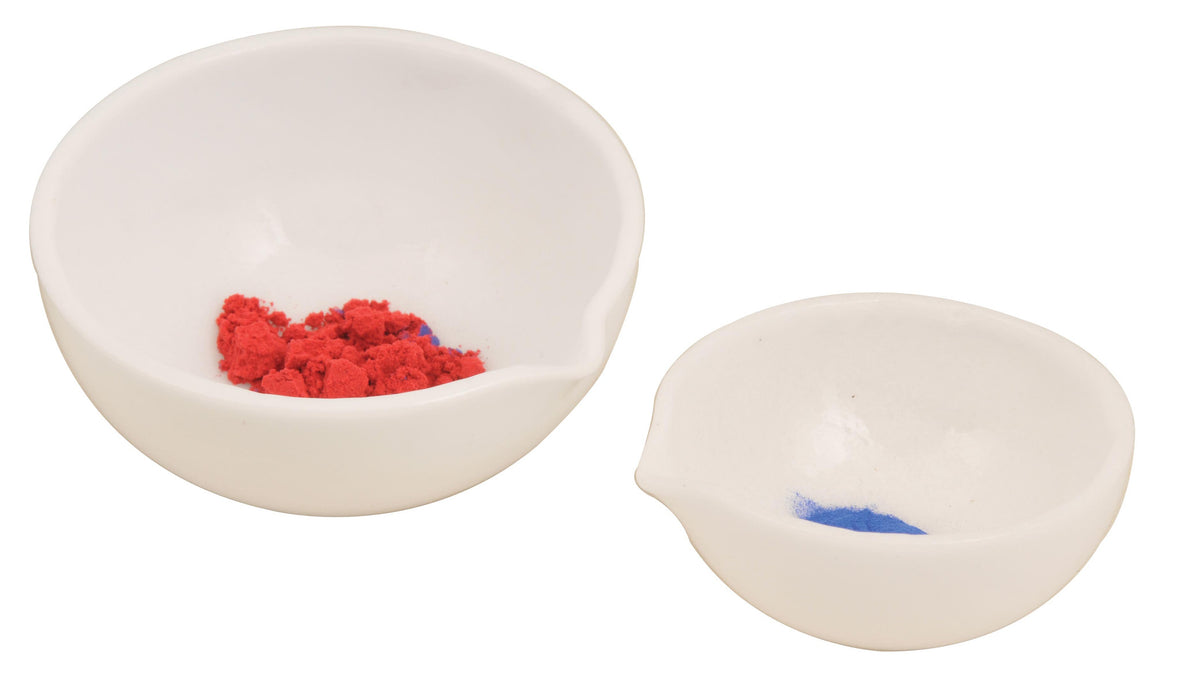 Basin Evaporating-Silica, round bottom with spout, 100ml.