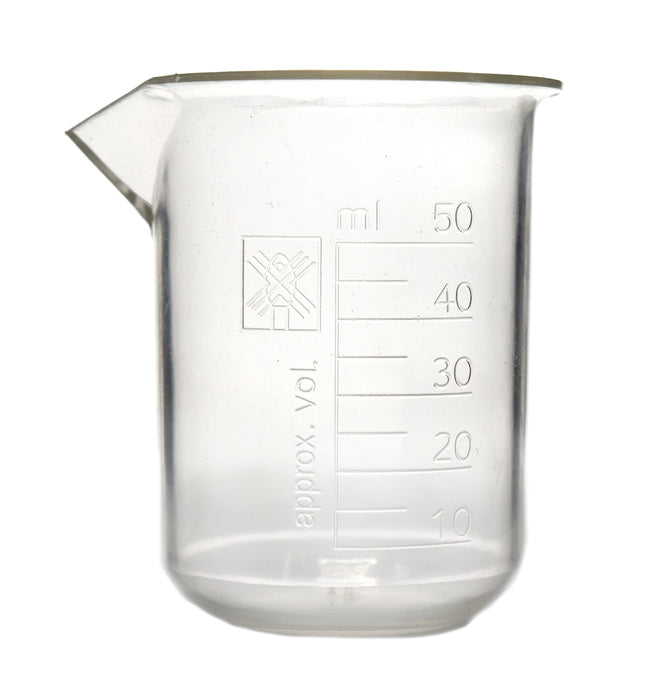 Beaker, 50ml,  TPX Plastic, with Spout - Eisco Labs