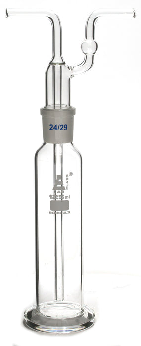 Bottle Gas Washing-Dreschel's with interchangeable joint head B29, made of borosilicate glass, 125ml.