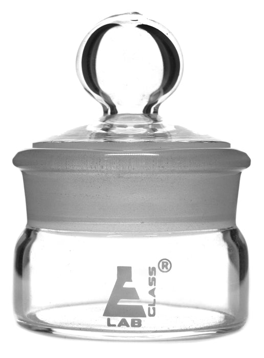 Weighing Bottle, Low Form, 20ml capacity, Borosilicate Glass with Interchangeable Ground Stopper - Eisco Labs