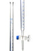 Class A 25mL Borosilicate Burette - 0.1mL Graduations - 0.05mL Tolerance - Glass Key (Smooth)  Stopcock - 22.5" Tall