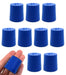 Neoprene Stopper Solid - Blue, Size: 27mm Bottom, 31mm Top, 32mm Length - Pack of 10
