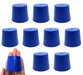 Neoprene Stopper Solid - Blue, Size: 40mm Bottom, 49mm Top, 40mm Length - Pack of 10