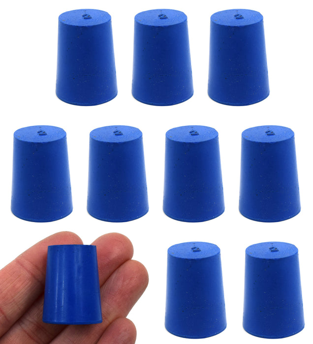 Neoprene Stopper ASTM Solid - Blue ASTM Size: #2 - 16mm Bottom, 20mm Top, 25mm Length - Pack of 10
